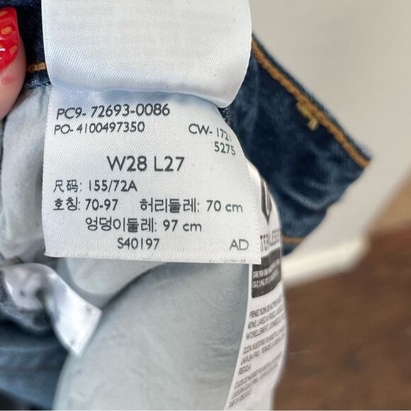 Levi’s Ribcage Straight Ankle Button Fly Denim Jeans Size 28 - Picture 6 of 6